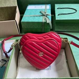 Gucci Women’s Heart Embellished Matelasse Leather Shoulder Bag
