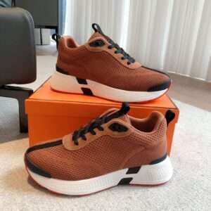 Hermes Bouncing Sneakers In Brown Color