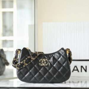 Chanel 23k Hobo Bag Black